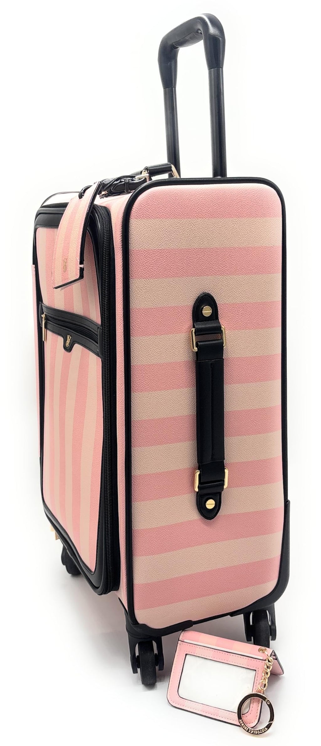 Victoria's Secret Carry-On Luggage Wheelie Suitcase with Foldable Card Case