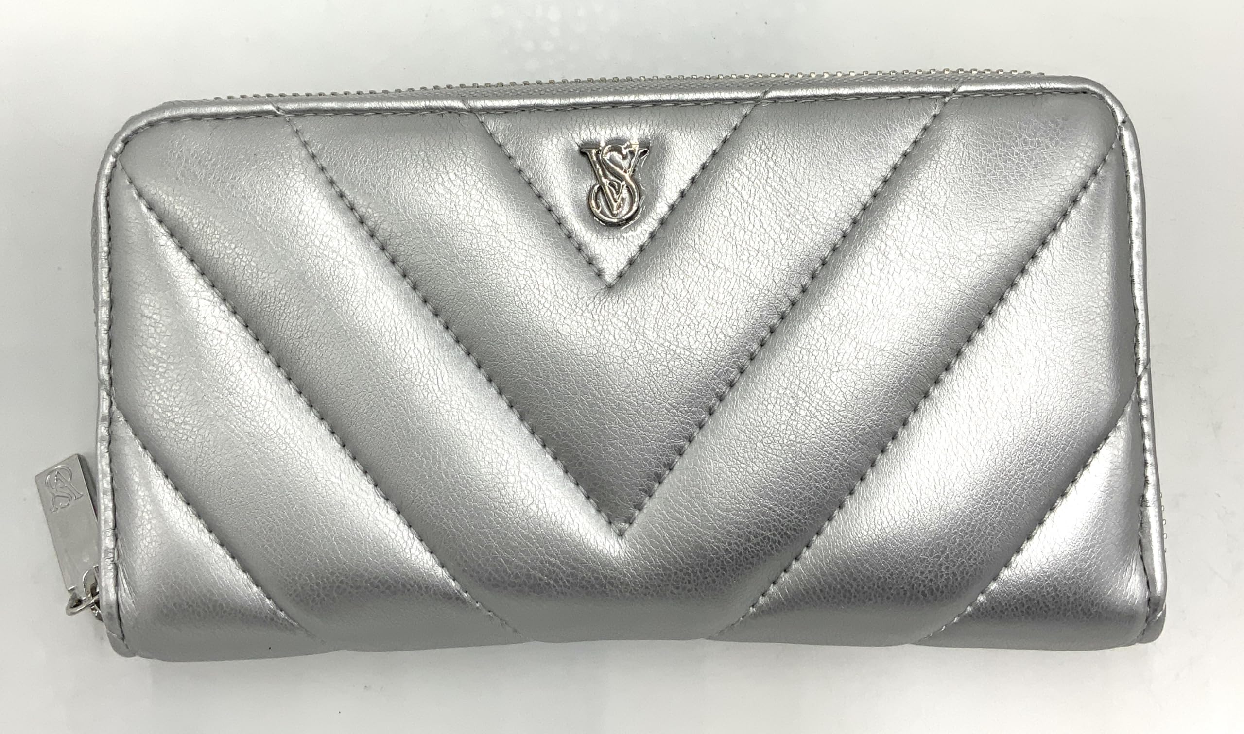 Victoria's Secret Large Wallet Zip-Around (Silver)