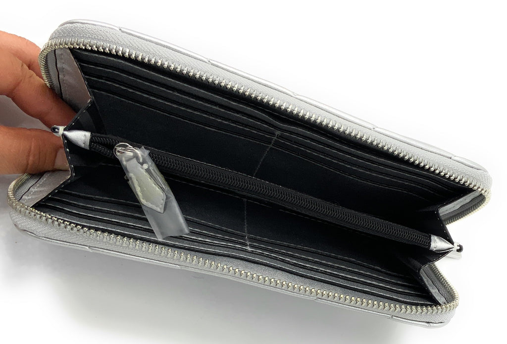 Victoria's Secret Large Wallet Zip-Around (Silver)