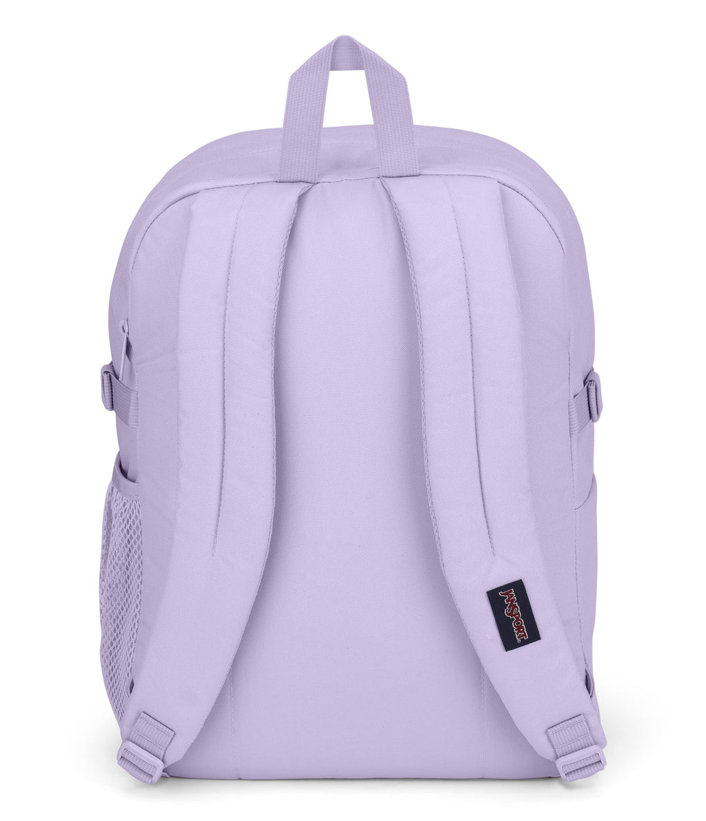 JanSport Main Campus FX Backpack - Travel or Work Bag w 15-Inch Laptop Pack with Leather Trim, Pastel Lilac