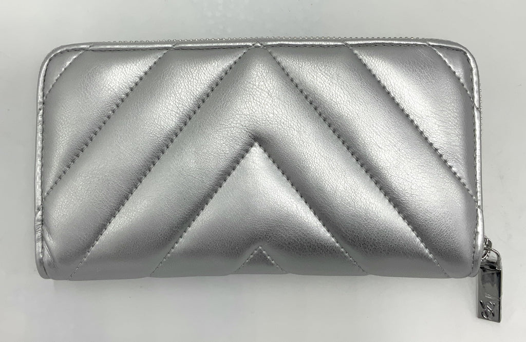 Victoria's Secret Large Wallet Zip-Around (Silver)