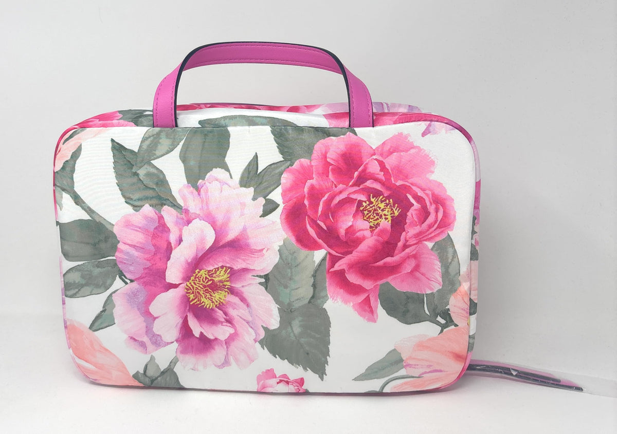 Victoria's Secret Travel Hanging Organizer Toiletry Bag (White Floral)