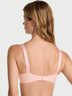 Victoria's Secret Very Sexy Logo Shine Strap Push-Up Bra, Adds One Cup Size, Padded, Plunge Neckline, Bras for Women, Angel Pink, 32C