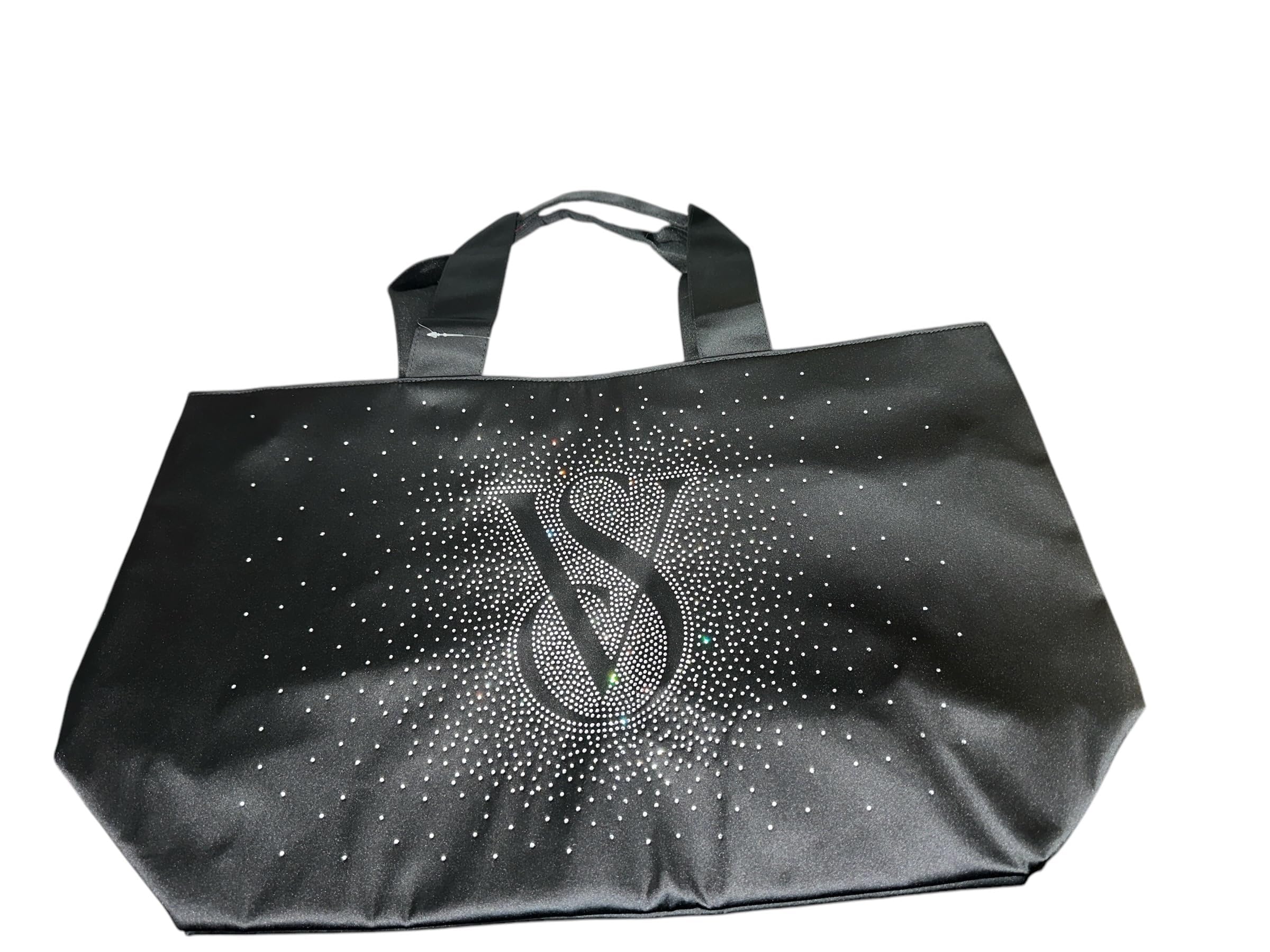 Victoria's Secret Rhinestone Shine Tote Bag Color Black New