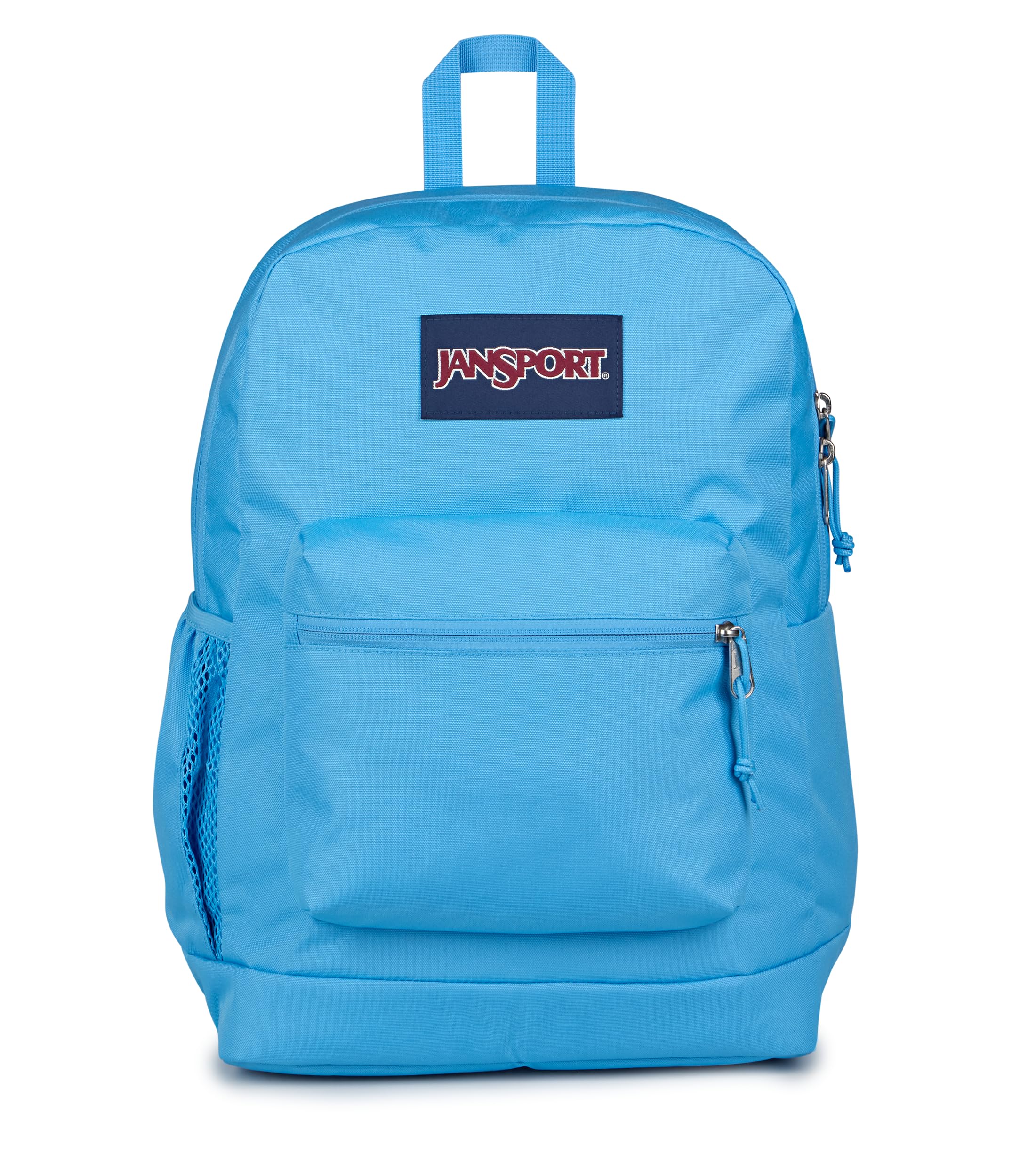 JanSport Cross Town Plus Backpack - Large Main Compartment, Side Water Bottle Pocket, 15-Inch Padded Laptop Sleeve - Electric Azul