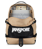 JanSport Small Seattle Pack – Compact Backpack with Main Compartment, Dual Water Bottle Pockets, and Padded Sleeve for 15-Inch Laptop, Travertine