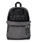 JanSport Right Pack Expressions Backpack – 15-inch Padded Laptop Compartment, Water Bottle Pocket, Utility Pocket with Flap, Aged Canvas Black/Oxford/Black