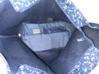 Victoria's Secret Blue Mesh Zipper Tote Pool Beach Bag Color Blue Floral Large New