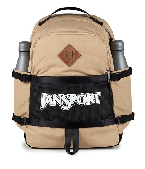 JanSport Small Seattle Pack – Compact Backpack with Main Compartment, Dual Water Bottle Pockets, and Padded Sleeve for 15-Inch Laptop, Travertine