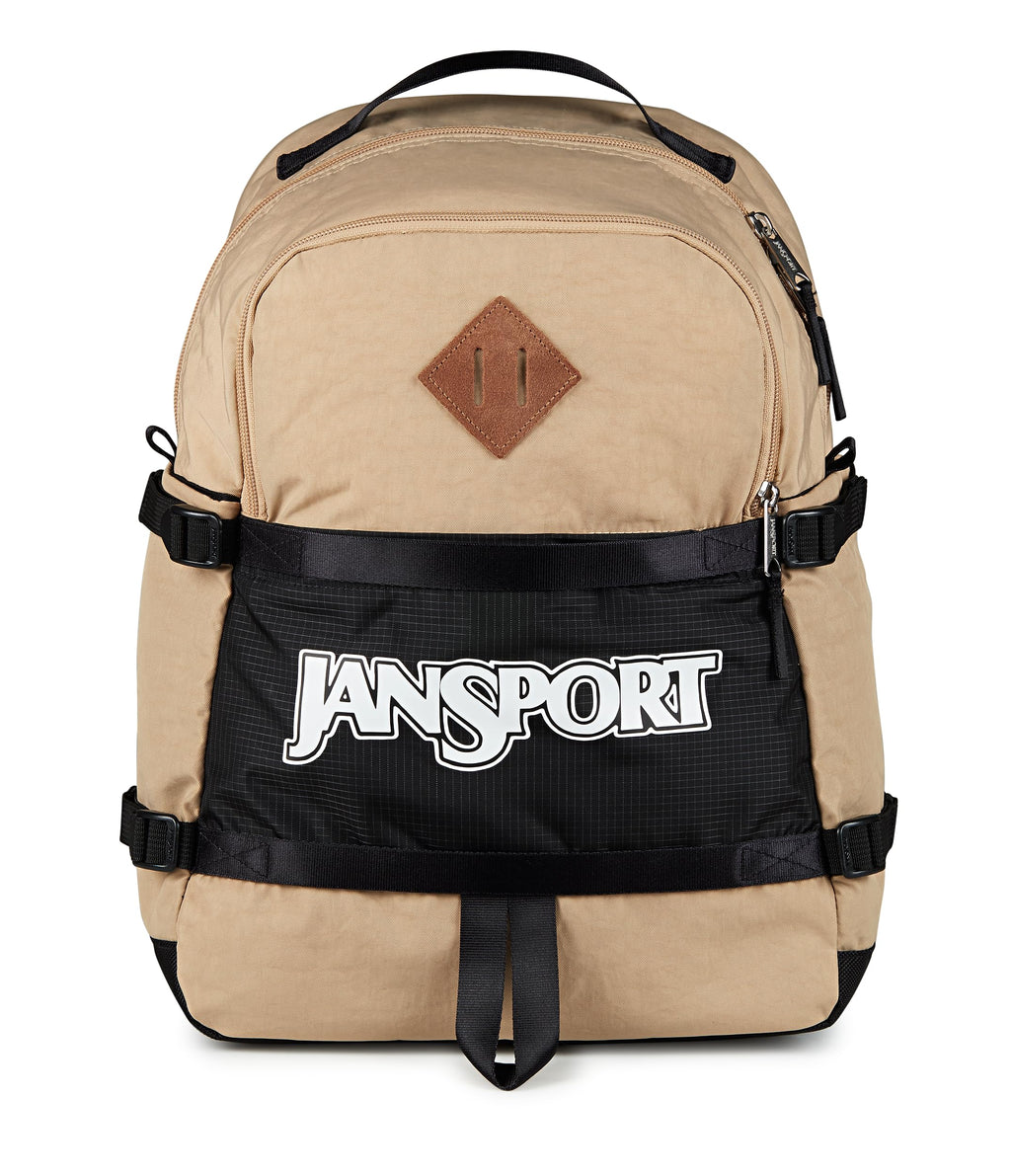 JanSport Small Seattle Pack – Compact Backpack with Main Compartment, Dual Water Bottle Pockets, and Padded Sleeve for 15-Inch Laptop, Travertine