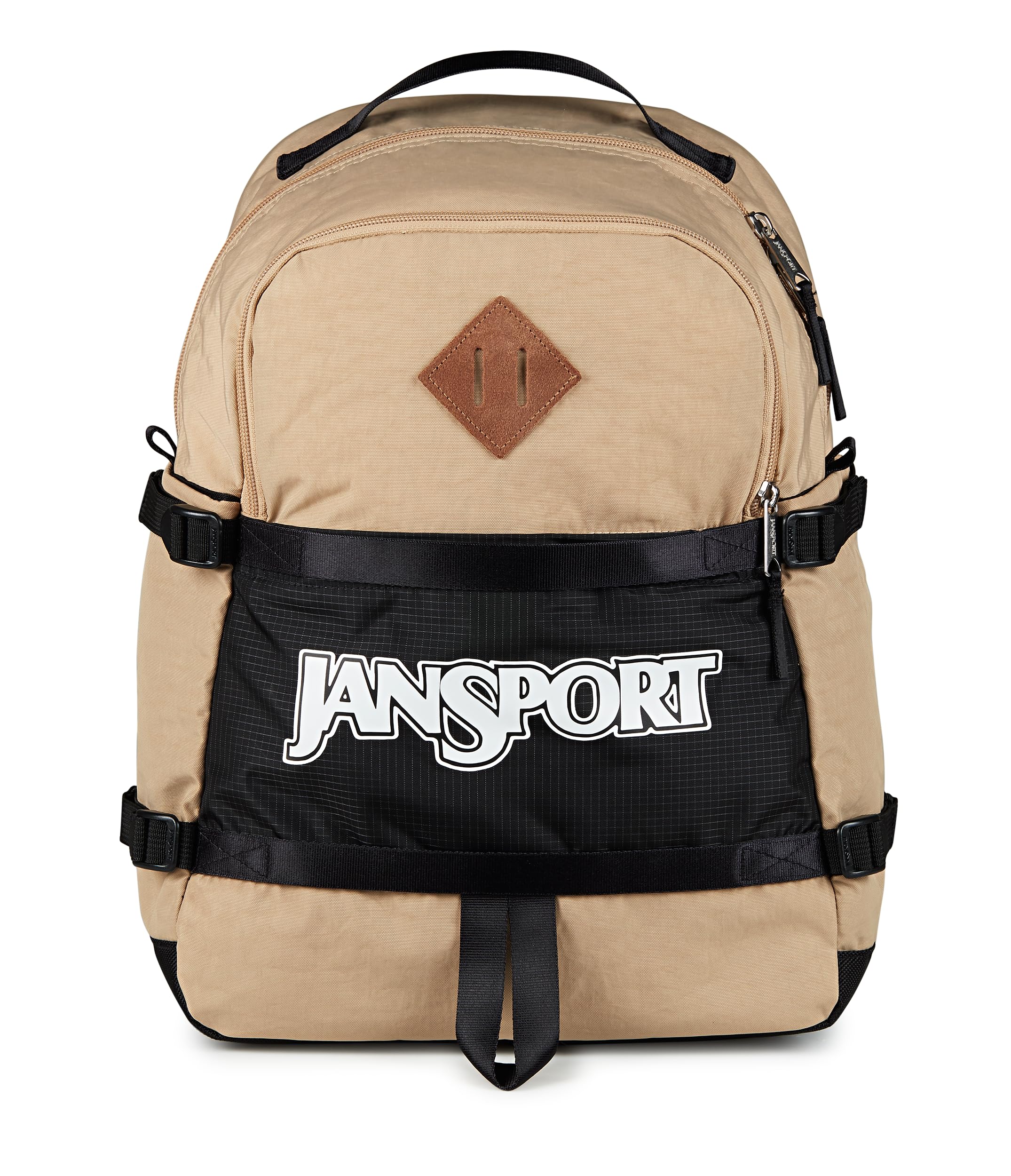 JanSport Small Seattle Pack – Compact Backpack with Main Compartment, Dual Water Bottle Pockets, and Padded Sleeve for 15-Inch Laptop, Travertine