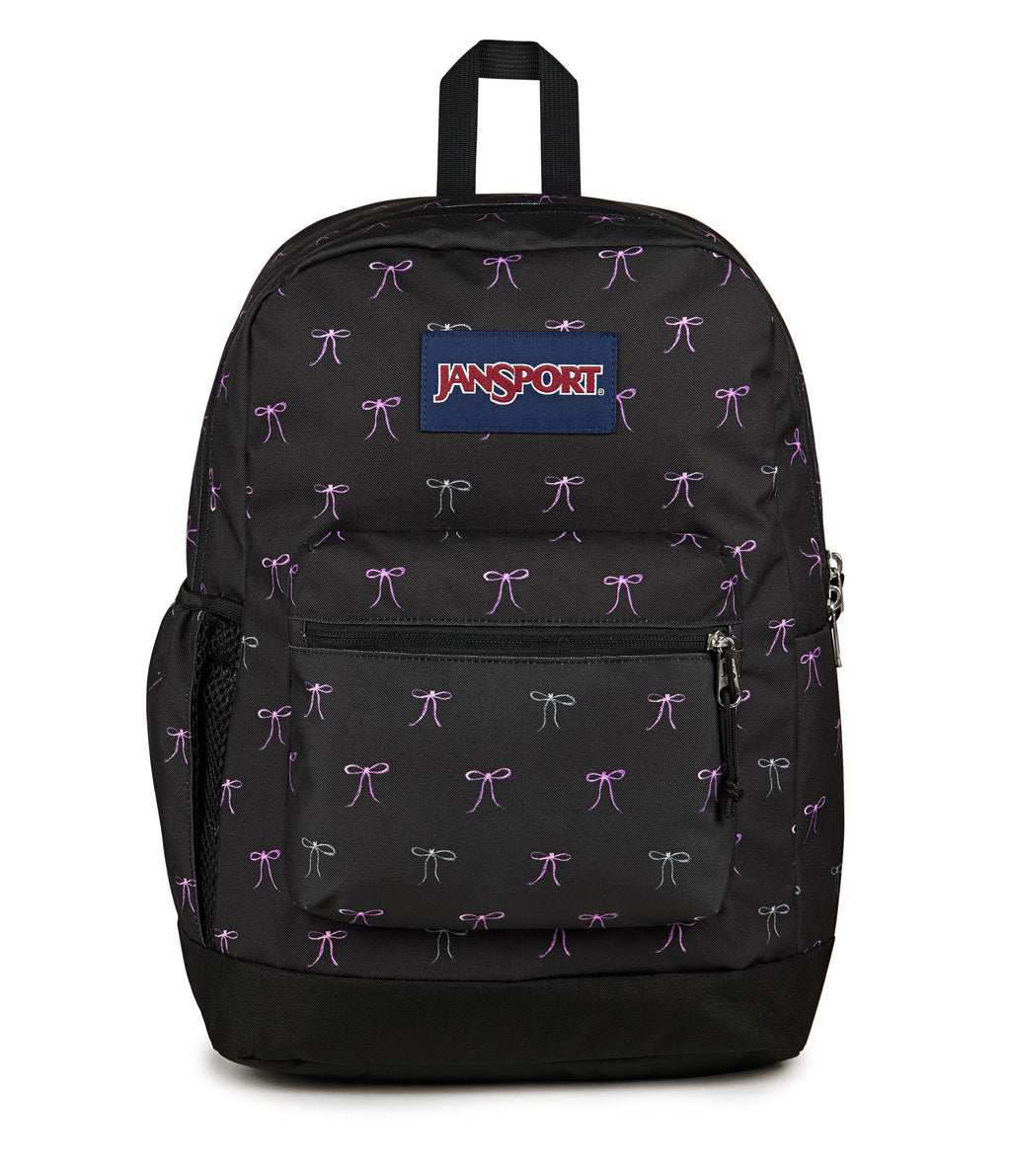 JanSport Cross Town Plus Backpack - Large Main Compartment, Side Water Bottle Pocket, 15-Inch Padded Laptop Sleeve - Bad Bows