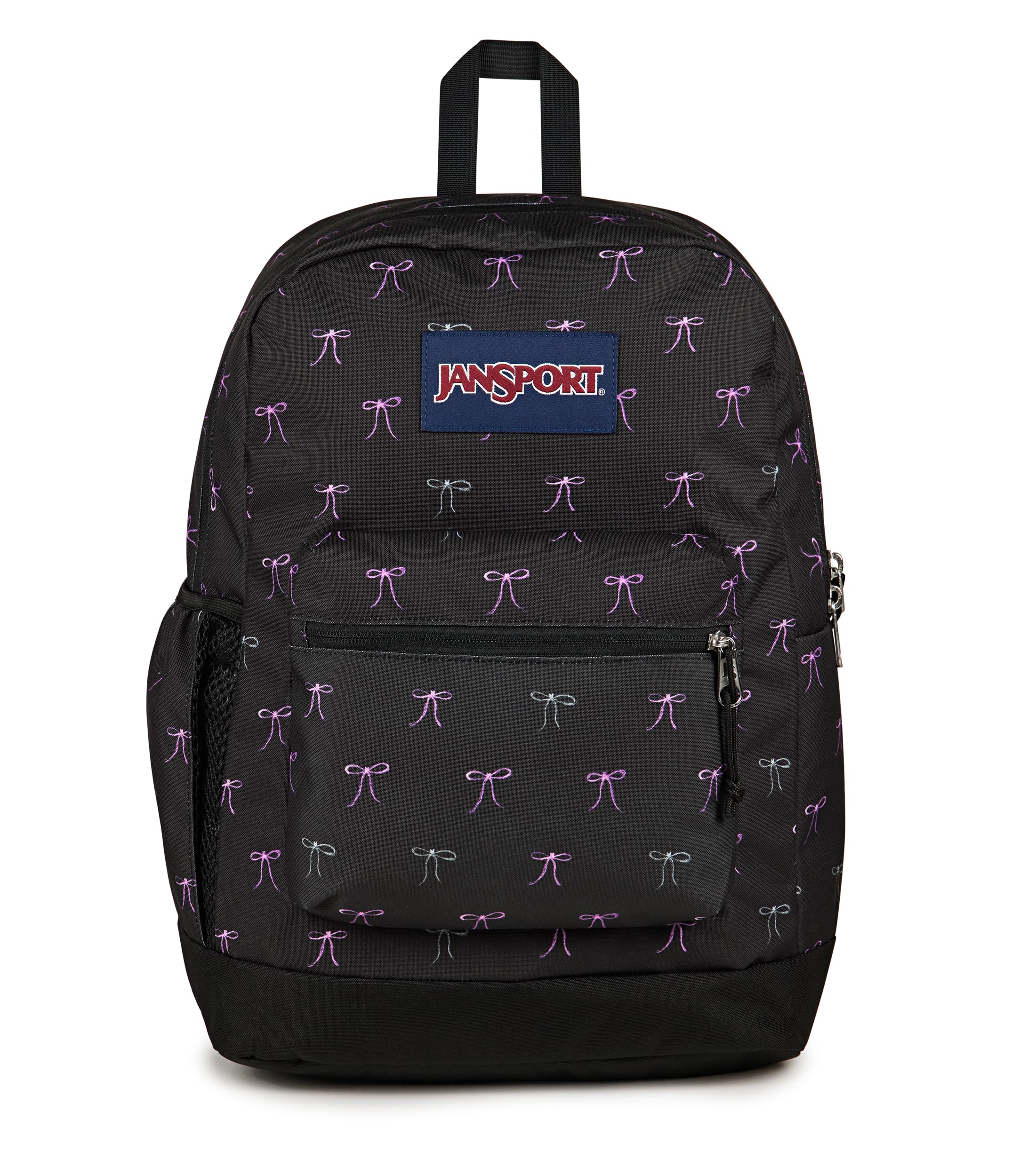 JanSport Cross Town Plus Backpack - Large Main Compartment, Side Water Bottle Pocket, 15-Inch Padded Laptop Sleeve - Bad Bows