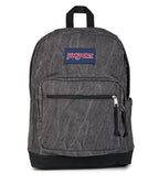 JanSport Right Pack Expressions Backpack – 15-inch Padded Laptop Compartment, Water Bottle Pocket, Utility Pocket with Flap, Aged Canvas Black/Oxford/Black