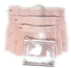 Victoria's Secret Laundry Wash Bag Set, Pink, 3 Mesh Bags with Clear Zip Carry Case, 4-Piece