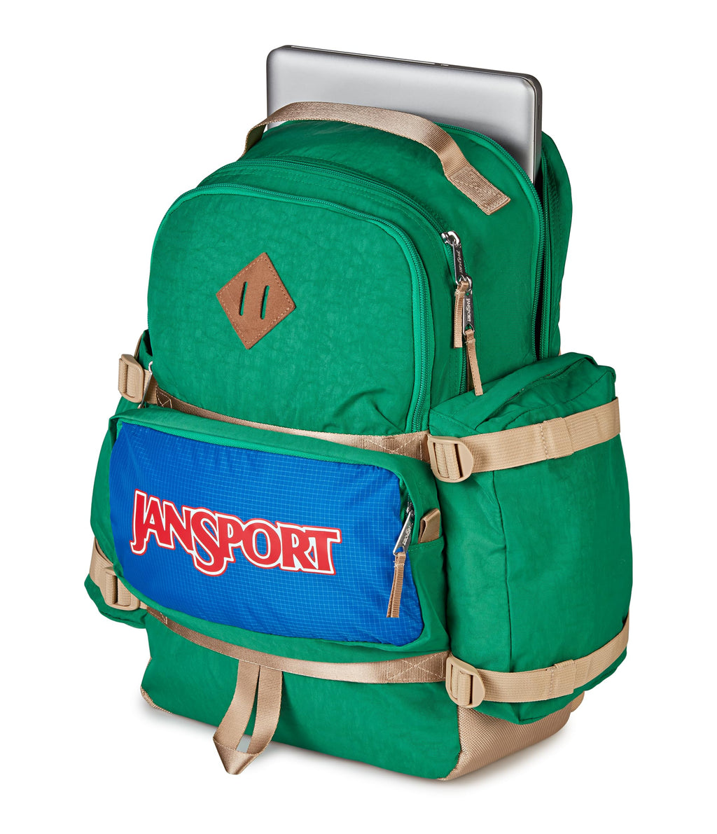 JanSport Seattle Pack – Durable Backpack with Main Compartment, Dual Water Bottle Pockets, Lined Laptop Sleeve, Jelly Kelly