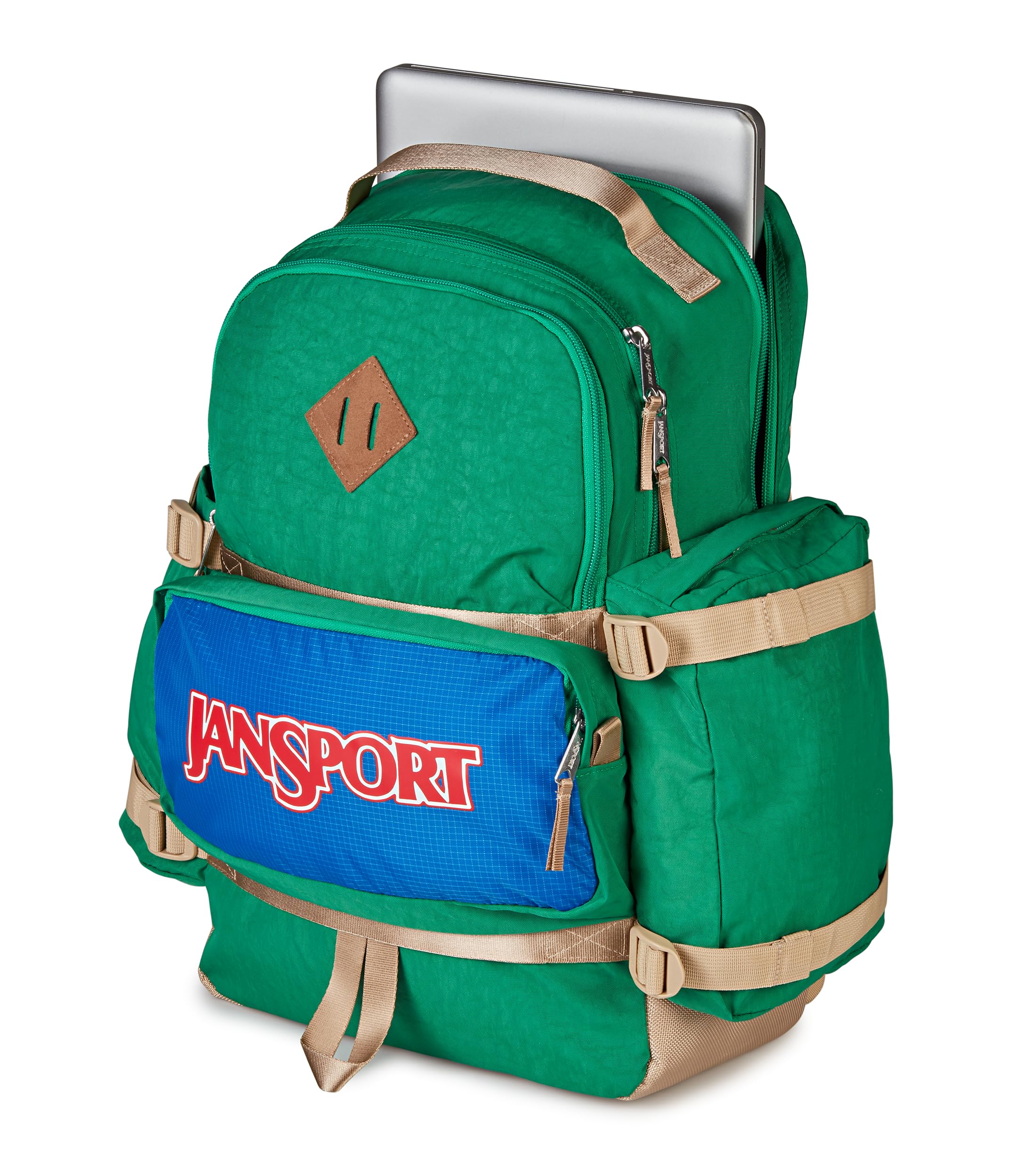 JanSport Seattle Pack – Durable Backpack with Main Compartment, Dual Water Bottle Pockets, Lined Laptop Sleeve, Jelly Kelly