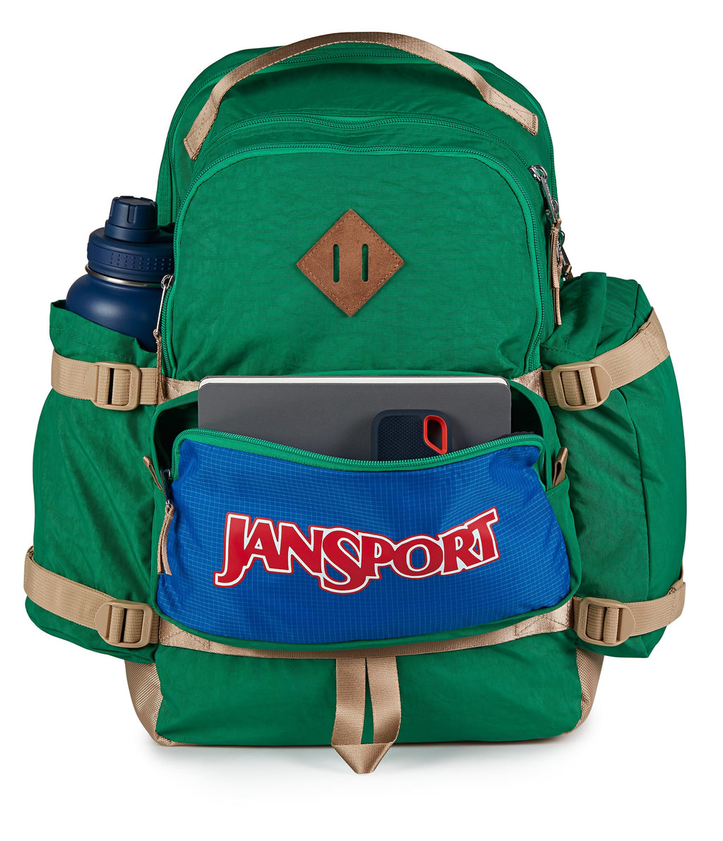 JanSport Seattle Pack – Durable Backpack with Main Compartment, Dual Water Bottle Pockets, Lined Laptop Sleeve, Jelly Kelly