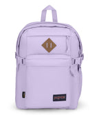 JanSport Main Campus FX Backpack - Travel or Work Bag w 15-Inch Laptop Pack with Leather Trim, Pastel Lilac