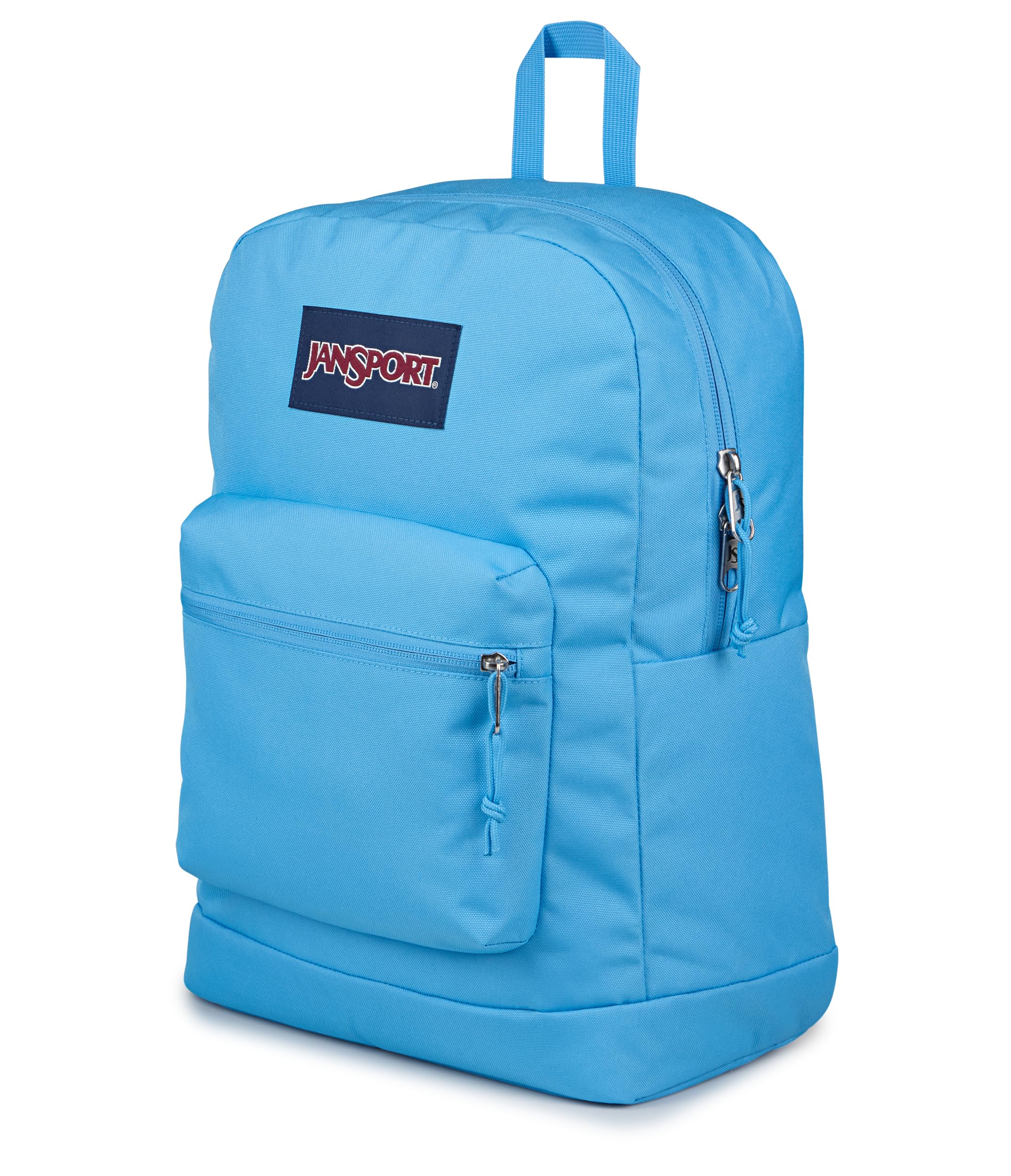 JanSport Cross Town Plus Backpack - Large Main Compartment, Side Water Bottle Pocket, 15-Inch Padded Laptop Sleeve - Electric Azul