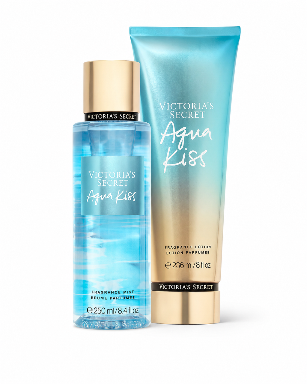 Victoria’s Secret Aqua Kiss Fragrance Mist & Lotion Set 8.4 oz + 8 oz