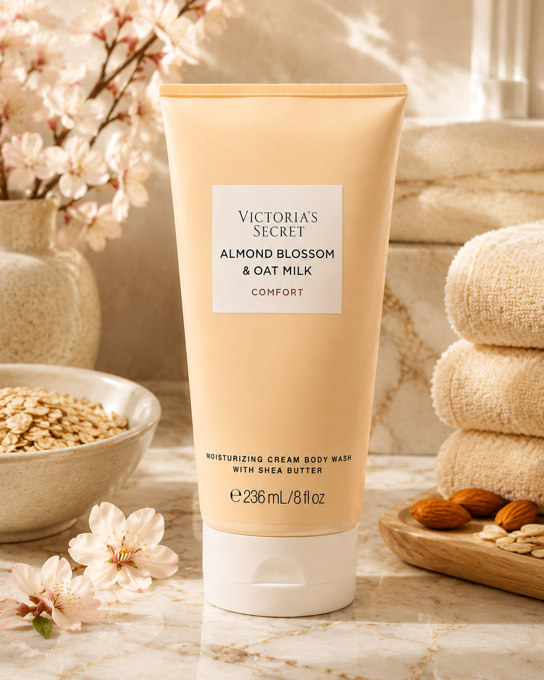 Victoria’s Secret Almond Blossom & Oat Milk Comfort Moisturizing Cream Body Wash 8 fl oz
