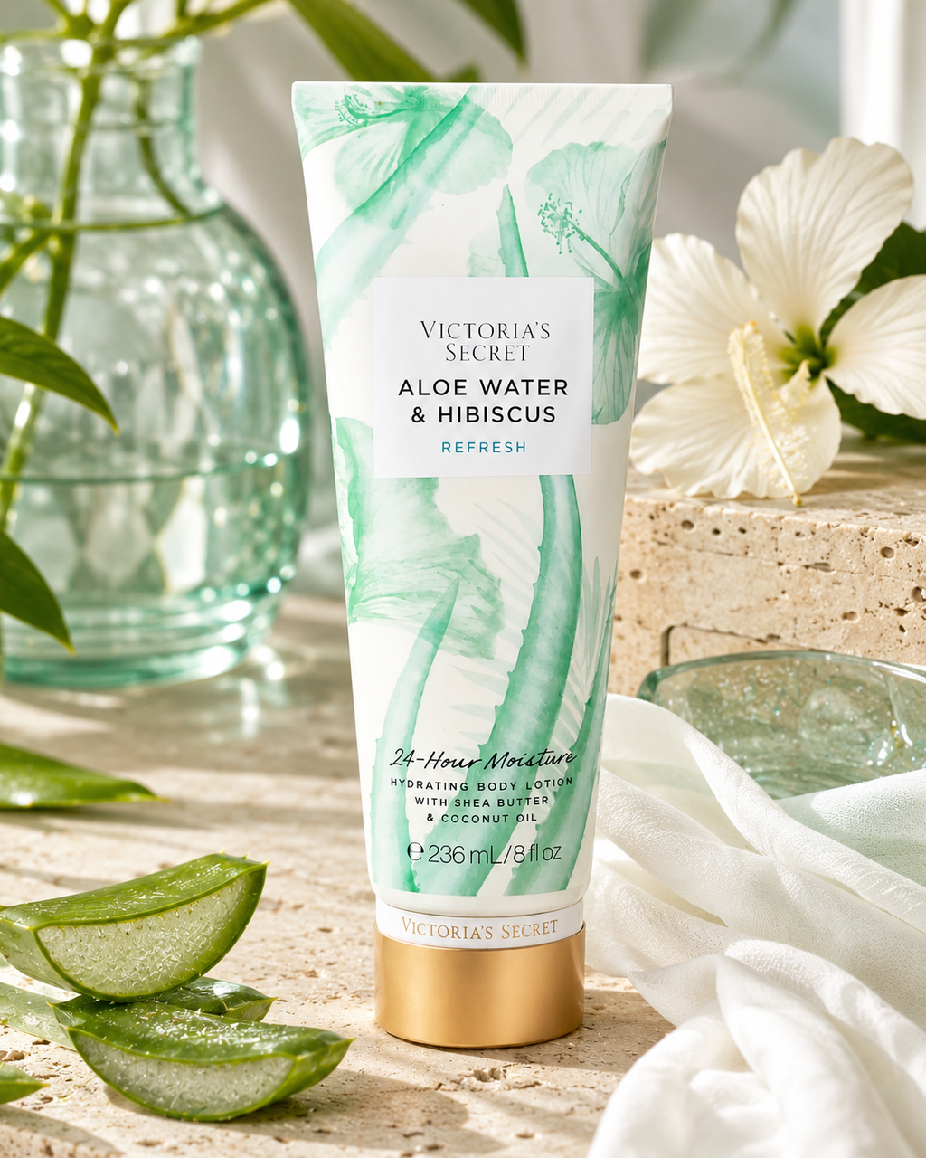 Victoria’s Secret Aloe Water & Hibiscus Refresh Hydrating Body Lotion 8 oz (236 mL)
