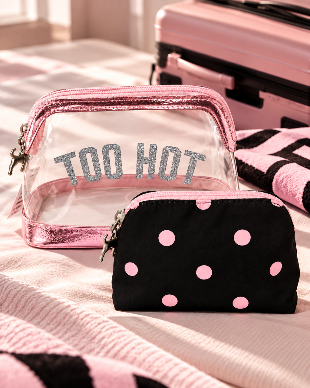 Victoria's Secret PINK Too Hot Makeup Bag Duo, 2-Piece