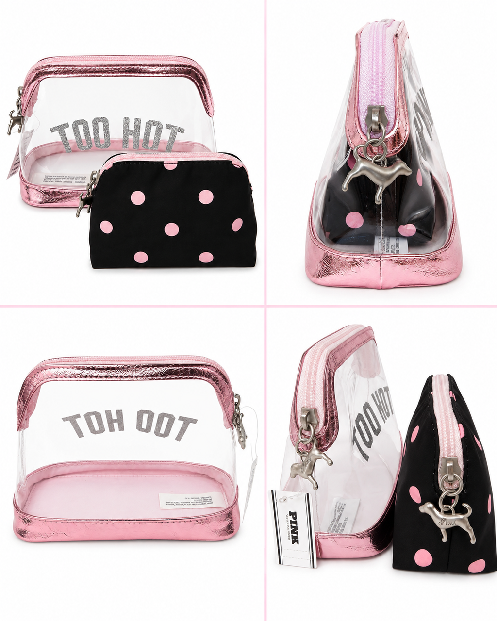 Victoria's Secret PINK Too Hot Makeup Bag Duo, 2-Piece