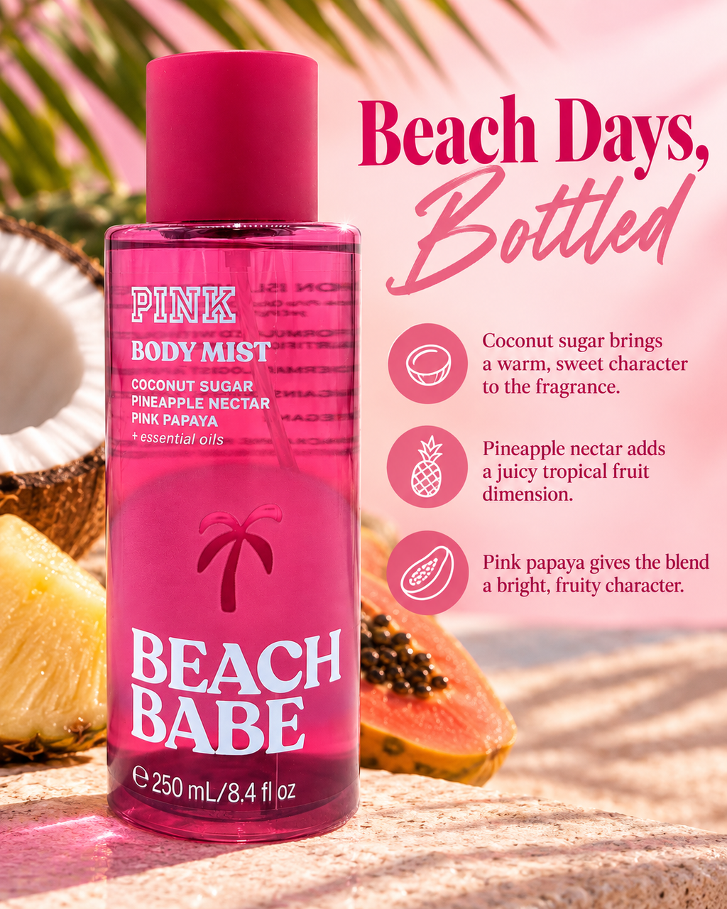 Victoria’s Secret PINK Beach Babe Body Mist 8.4 oz