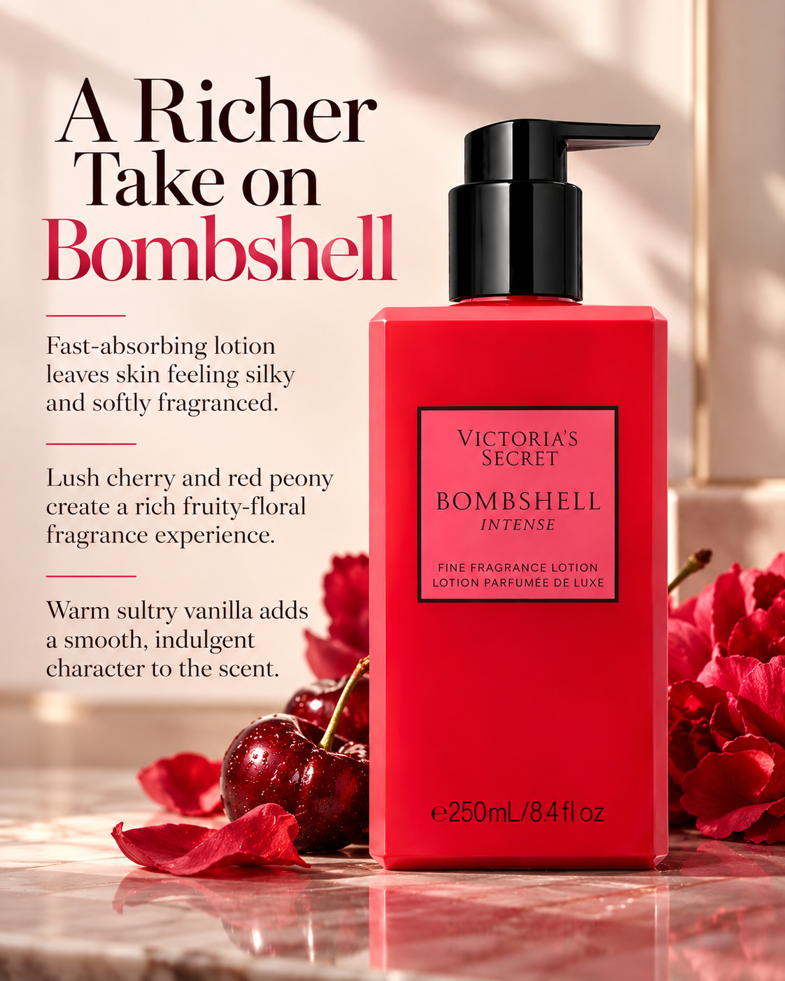 Victoria’s Secret Bombshell Intense Fine Fragrance Lotion – 8.4 fl oz