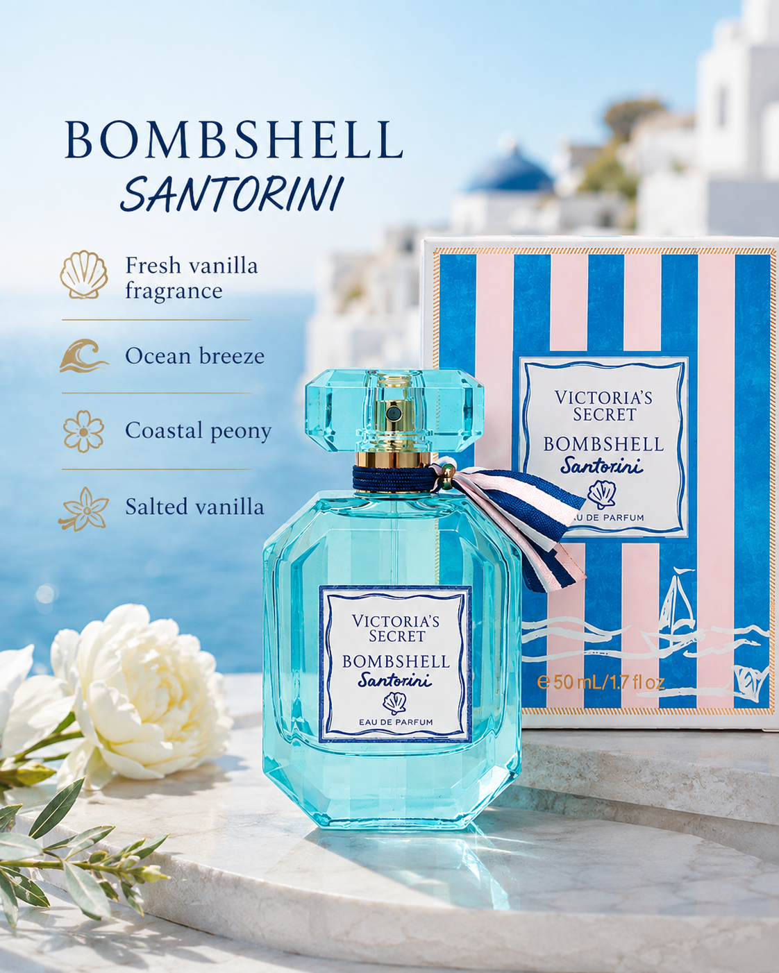 Victoria’s Secret Bombshell Santorini Eau de Parfum, 1.7 oz