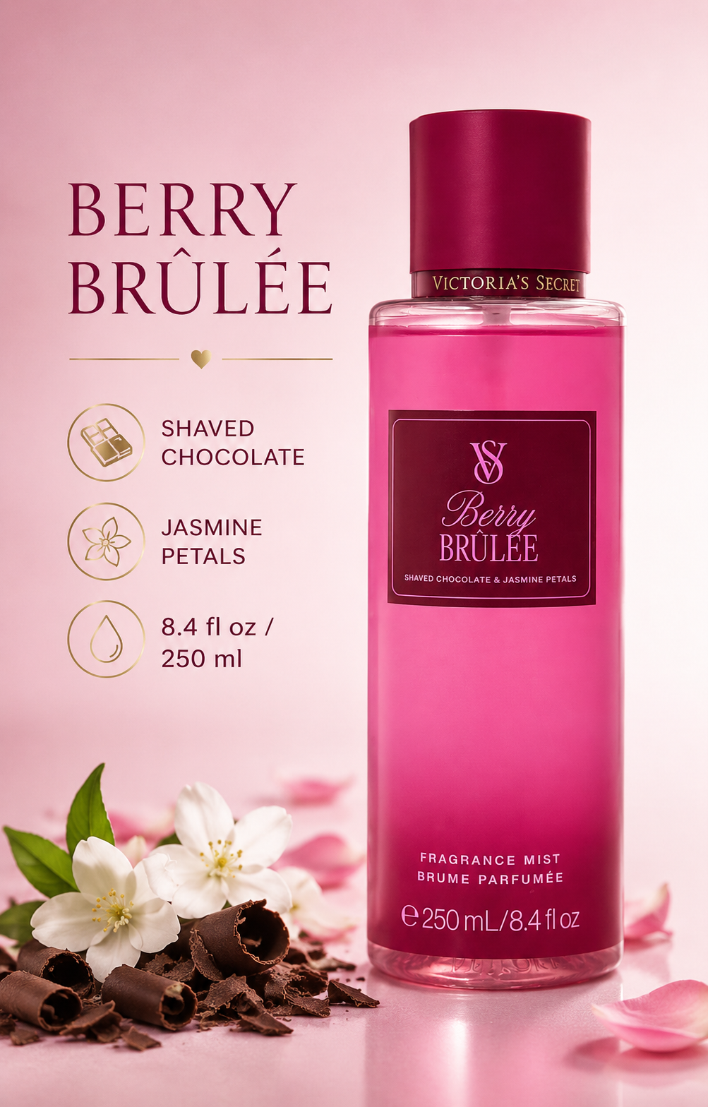 Victoria’s Secret Berry Brûlée Café Victoria Fragrance Mist, 250 ml / 8.4 fl oz