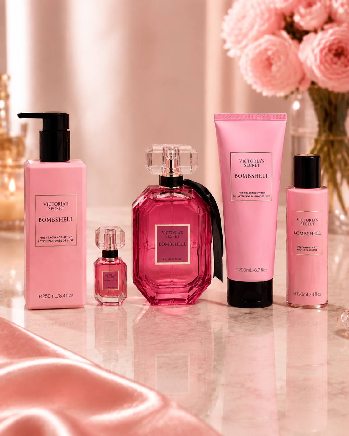 Victoria’s Secret Bombshell Gift Set Eau de Parfum 3.4 oz 5 Piece