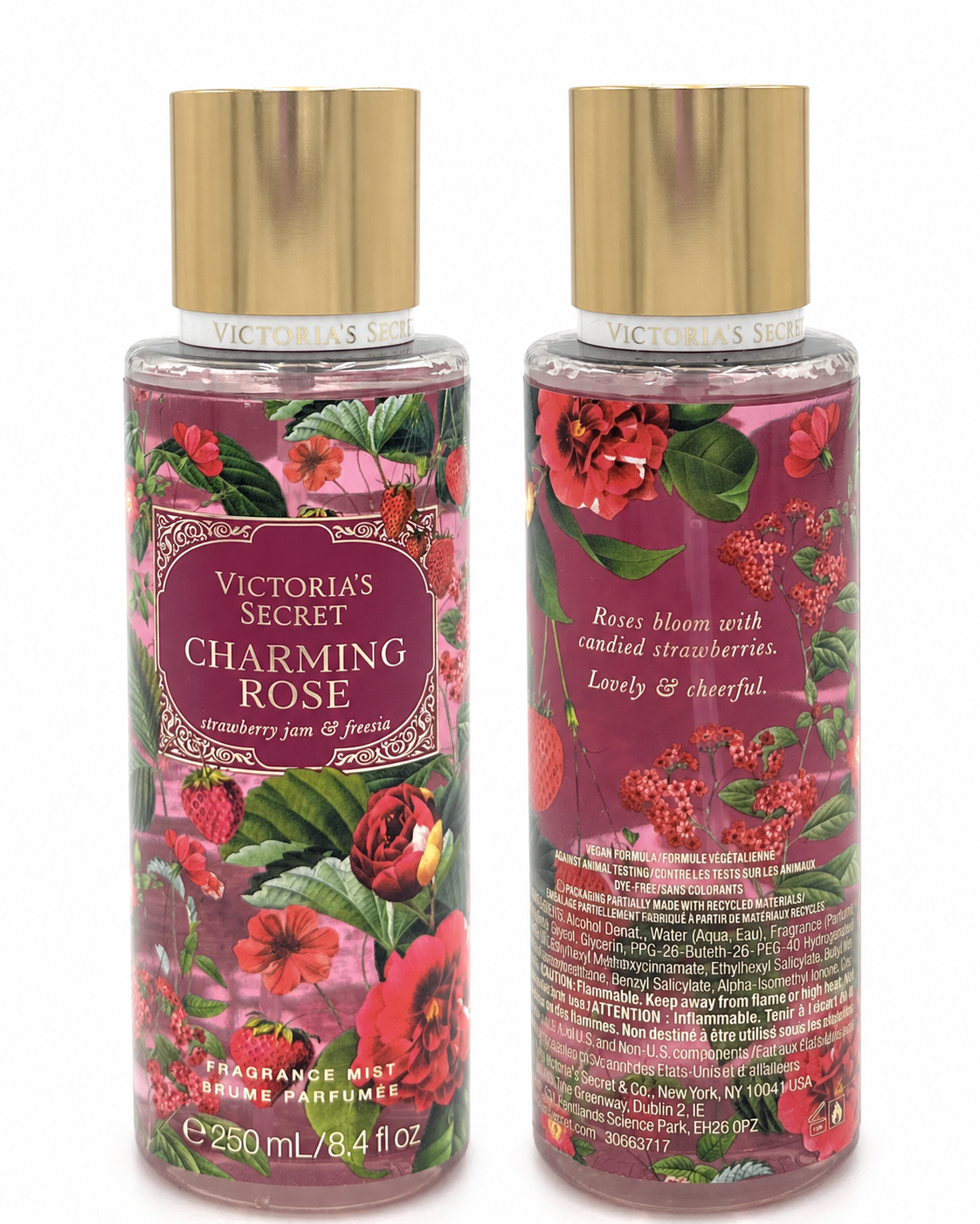 Victoria’s Secret Charming Rose Fragrance Mist – Strawberry Jam & Freesia, 8.4 fl oz