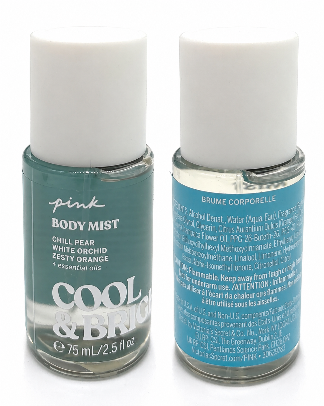 PINK Cool & Bright Body Mist – Chill Pear, White Orchid & Zesty Orange, 2.5 fl oz