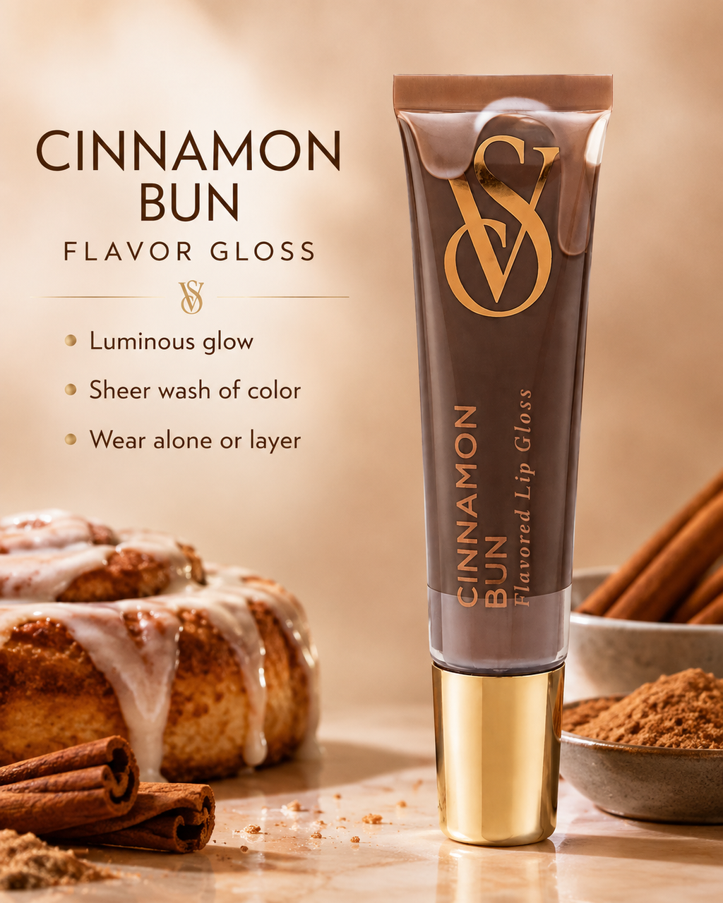 Victoria's Secret Cinnamon Bun Flavor Gloss, 0.46 oz.