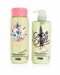Victoria’s Secret PINK Coco Chill Body Care Set – Exfoliating Body Wash & Calming Body Lotion, 16 fl oz + 14 fl oz