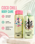 Victoria’s Secret PINK Coco Chill Body Care Set – Exfoliating Body Wash & Calming Body Lotion, 16 fl oz + 14 fl oz
