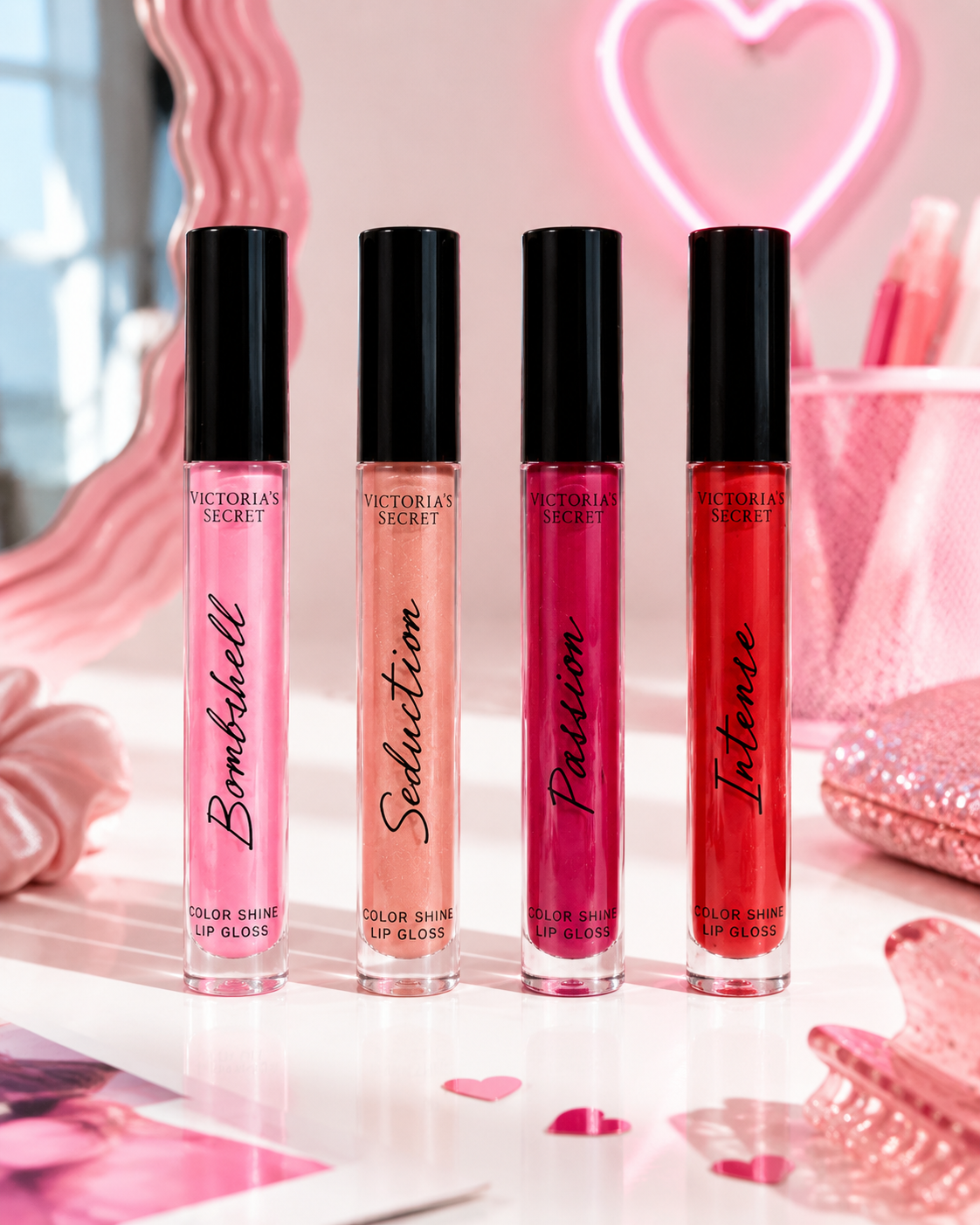 Victoria’s Secret Bombshell Color Shine Lip Gloss Set 4-Piece