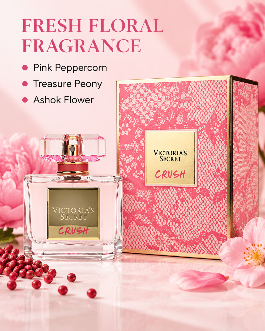 Victoria’s Secret Crush Eau de Parfum for Women 3.4 fl oz / 100 ml