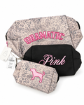 Victoria’s Secret PINK Makeup Bag Trio, Leo Haze, 3-Piece Set
