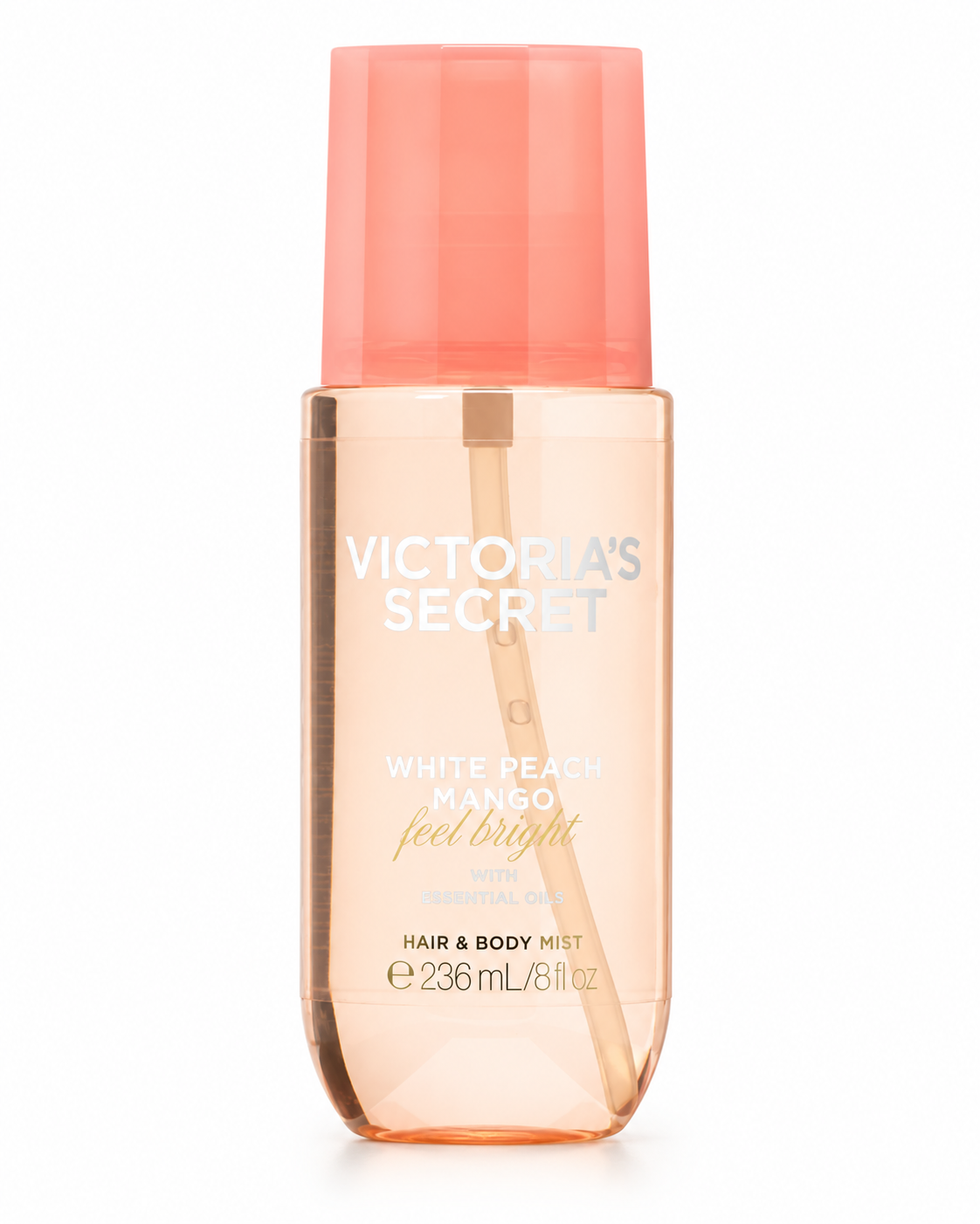 Victoria’s Secret White Peach Mango Hair & Body Mist, Feel Bright, 8 fl oz