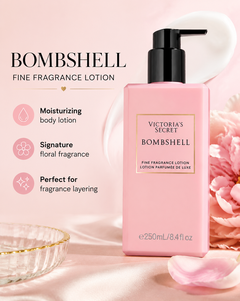 Victoria’s Secret Bombshell Fine Fragrance Lotion 8.4 oz