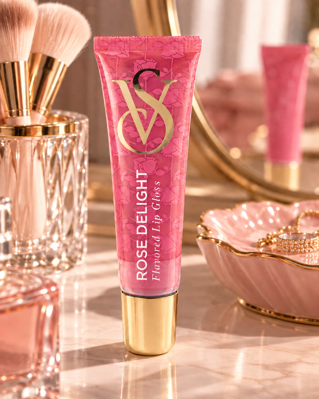 Victoria's Secret Flavored Lip Gloss Rose Delight 0.46 Oz