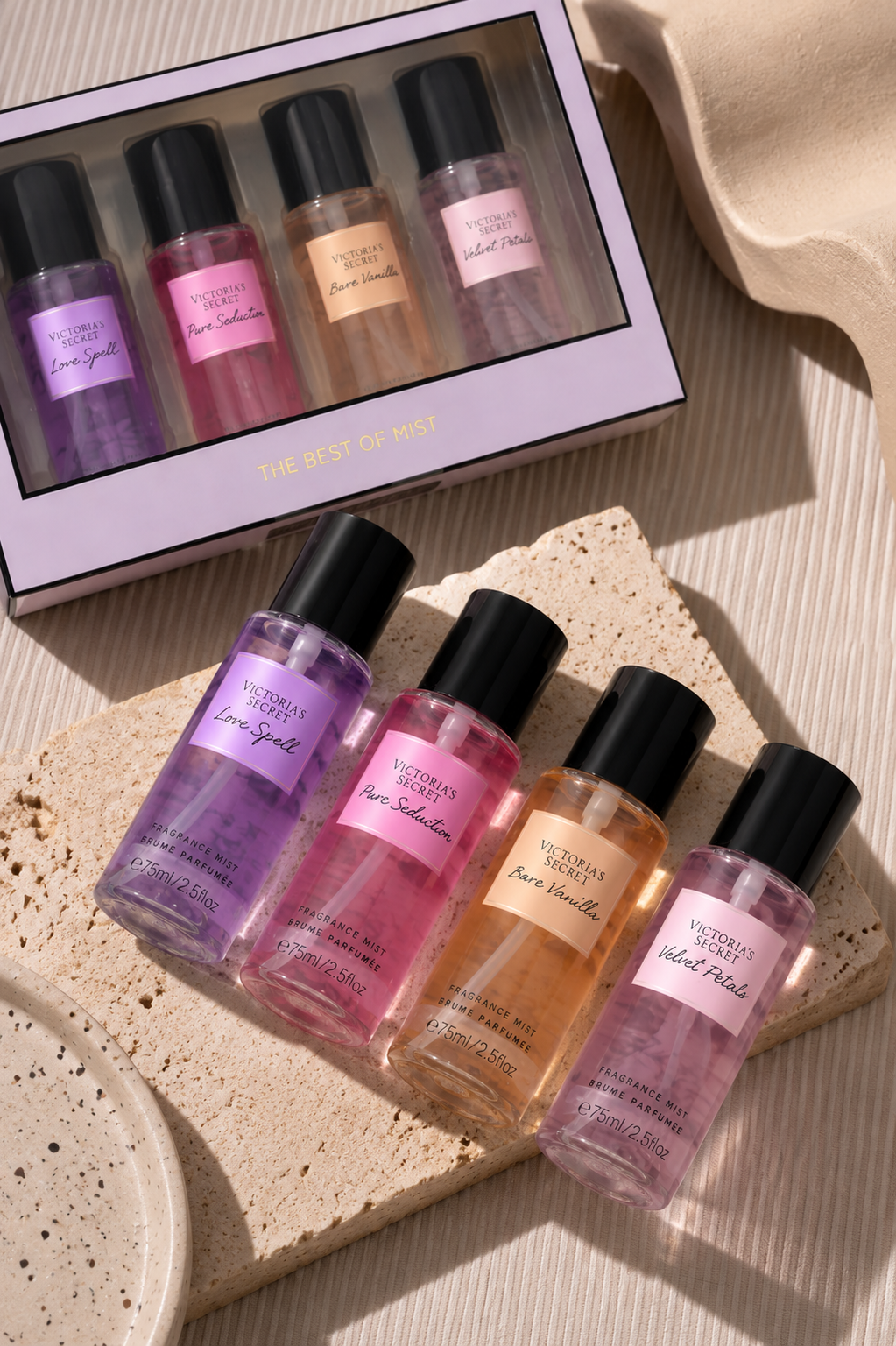 Victoria’s Secret The Best of Mist Gift Set, 4-Piece Fragrance Mist Set, 4 x 75 ml / 2.5 fl oz