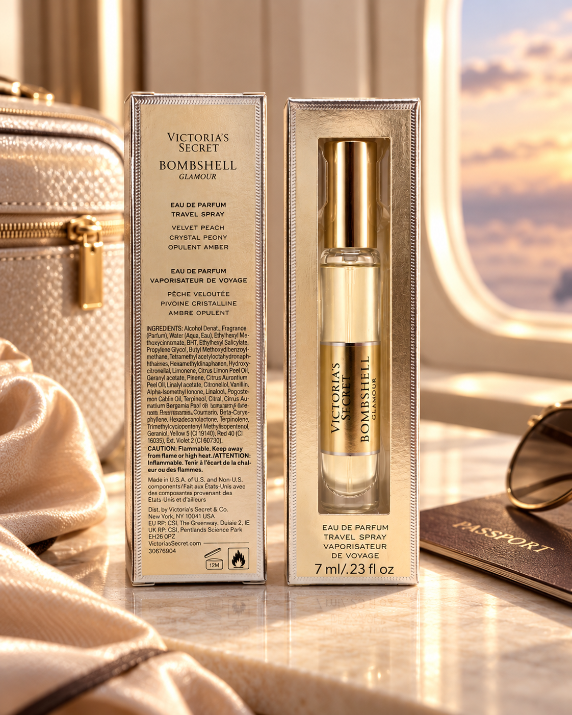 Victoria’s Secret Bombshell Glamour Eau de Parfum Travel Spray, 0.23 oz