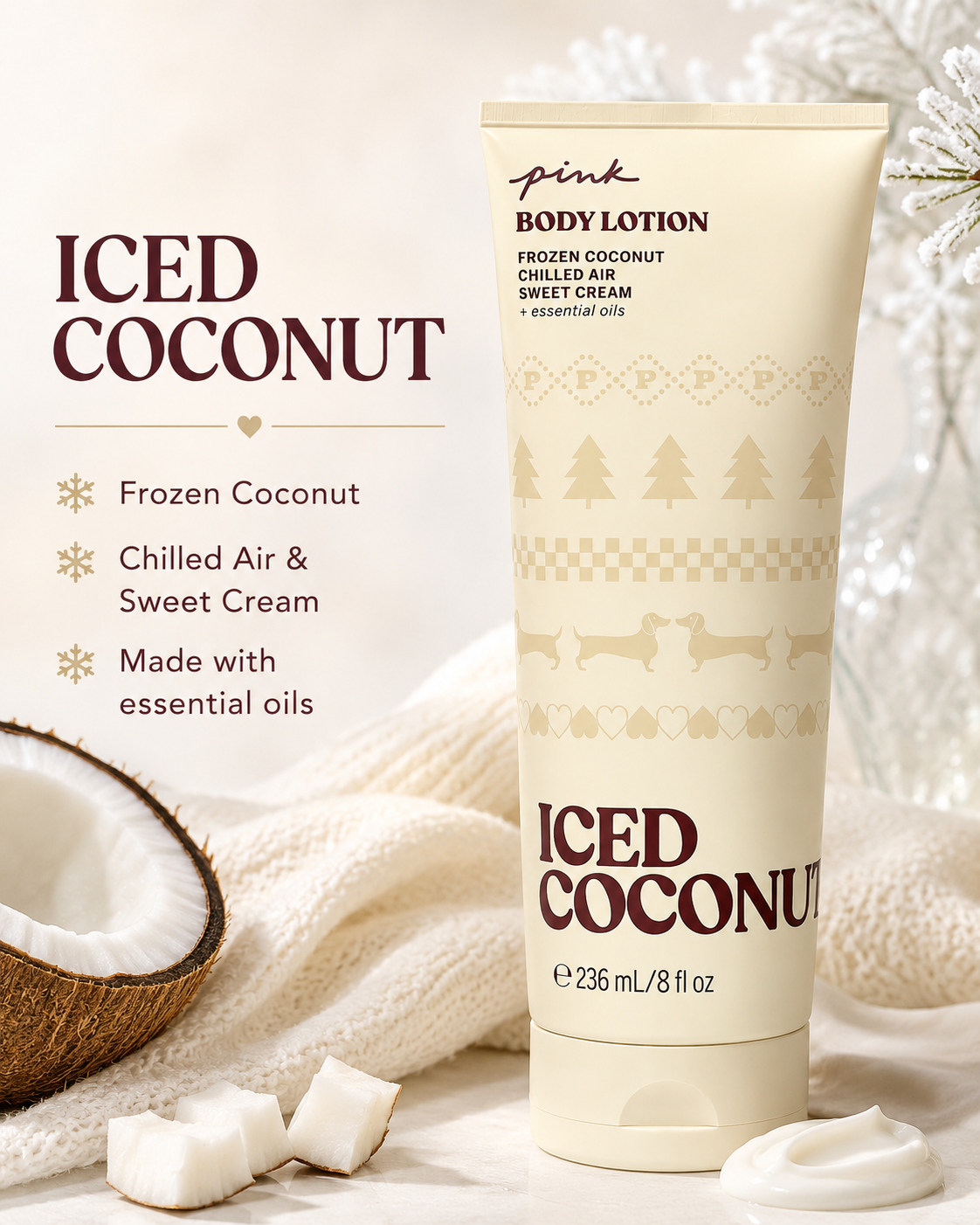 PINK Iced Coconut Body Lotion 8 fl oz