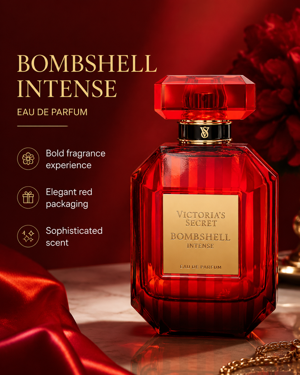 Victoria’s Secret Bombshell Intense Eau de Parfum 3.4 oz