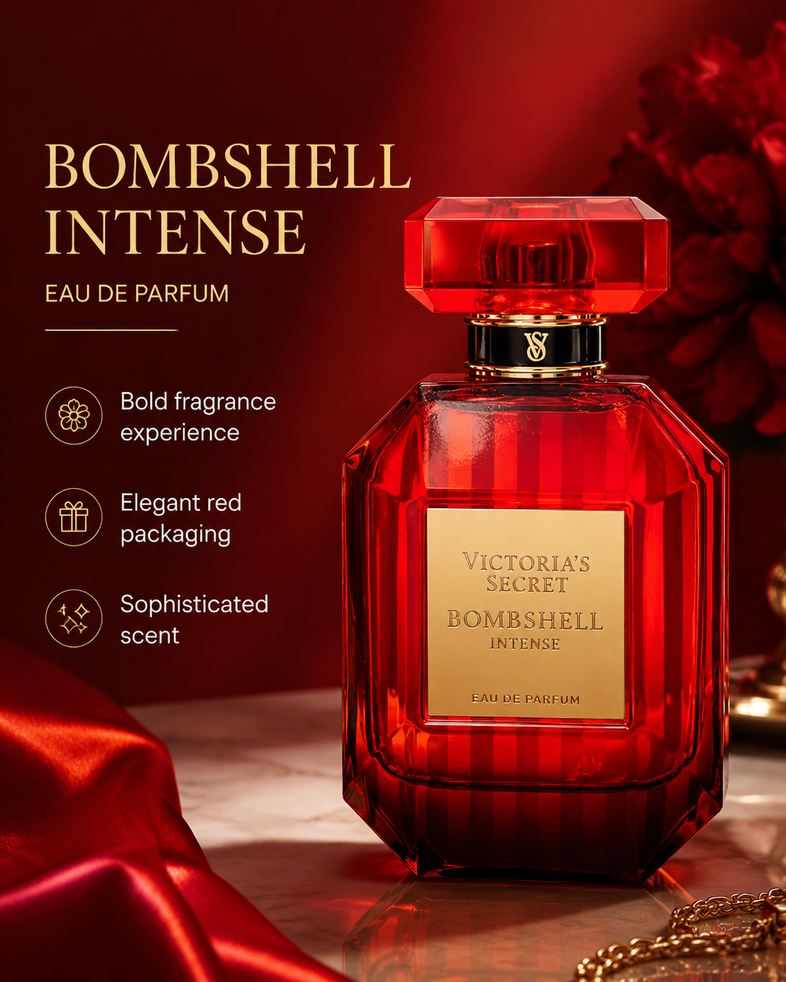 Victoria’s Secret Bombshell Intense Eau de Parfum 3.4 oz